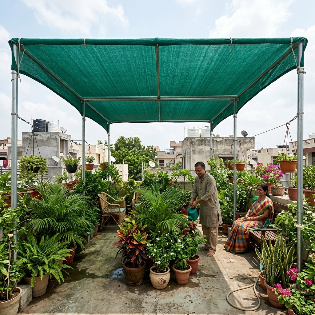 Shade Net Installation Terrace